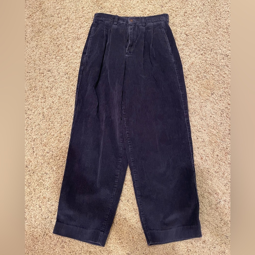 Eddie Bauer corduroy navy blue pants vintage
